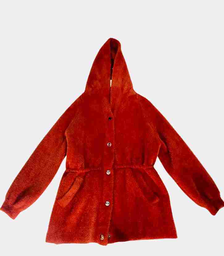 Red Soft Fur Jacket For Women