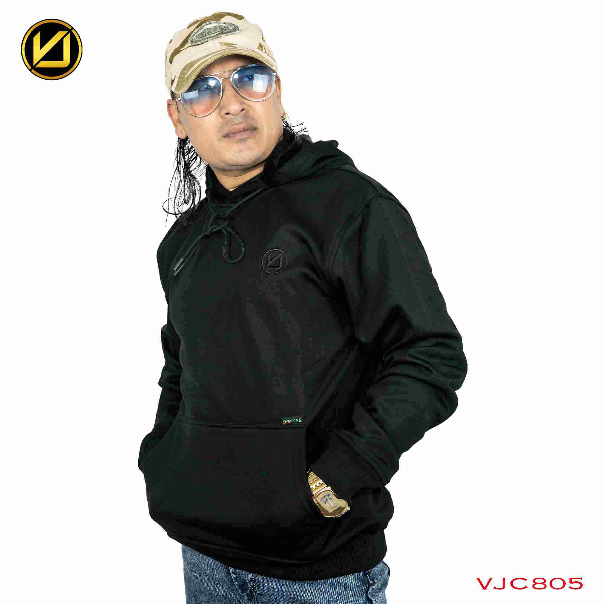 VIRJEANS (VJC805) Hoodies For Men- Black