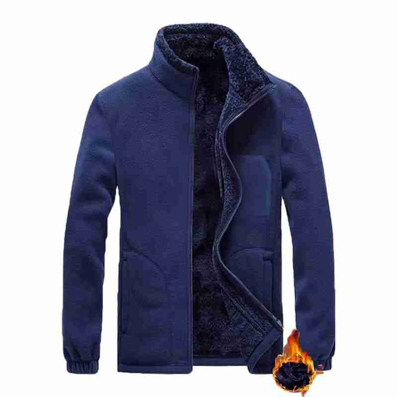 Winter inside fur polar jacket - Navy Blue