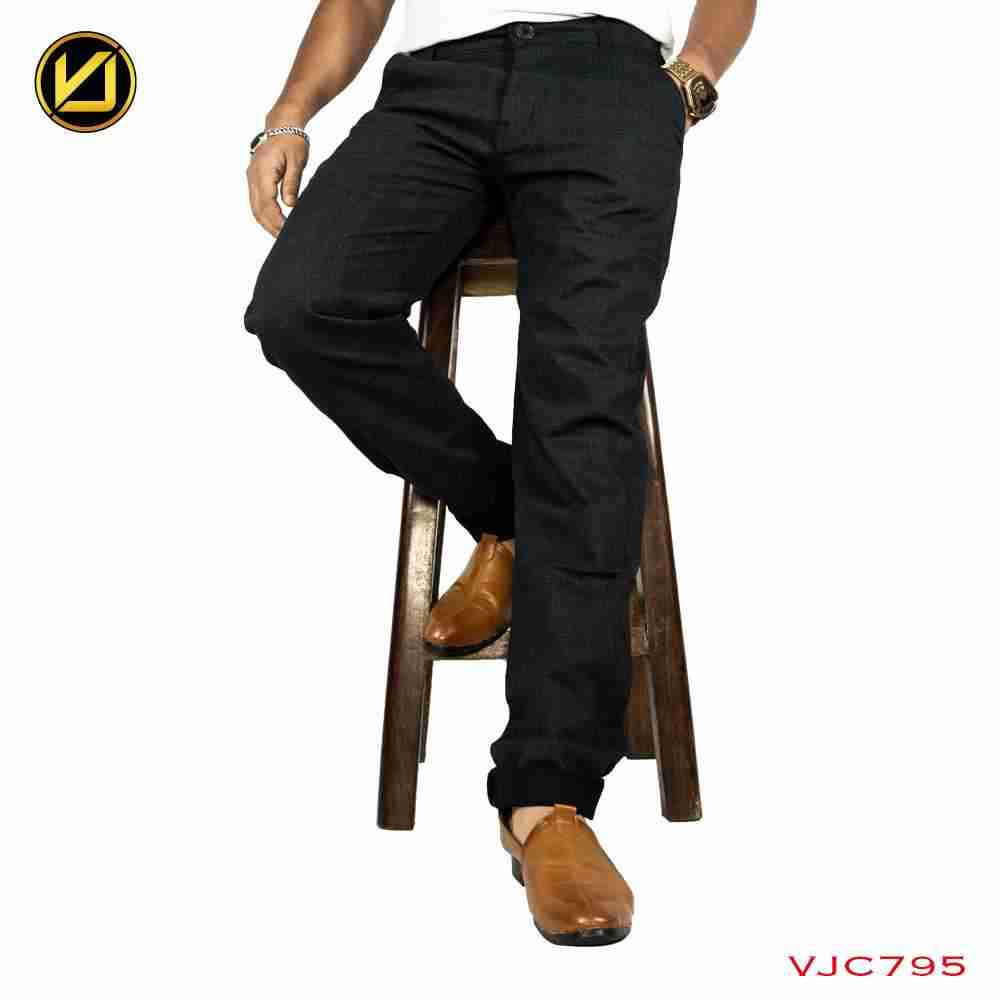 VIRJEANS (VJC795) Stretchable Cotton Chinos Pant For Men - Black