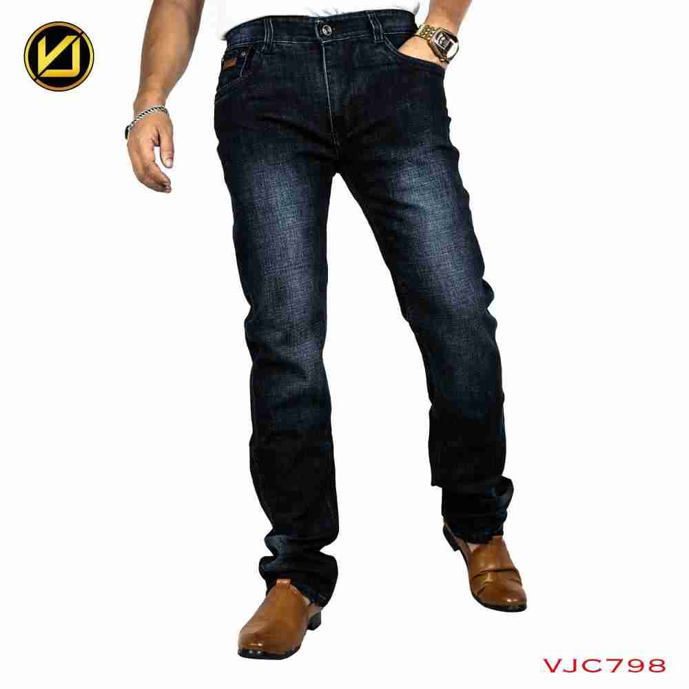 VIRJEANS ( VJC798 ) Regular Fit Denim Jeans Pant For Men- Dark Blue