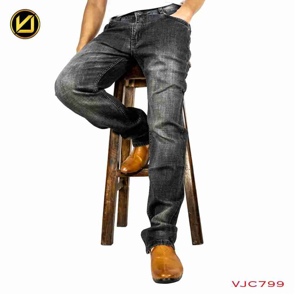 VIRJEANS ( VJC799 ) Regular Fit Denim Jeans Pant For Men - Light Grey