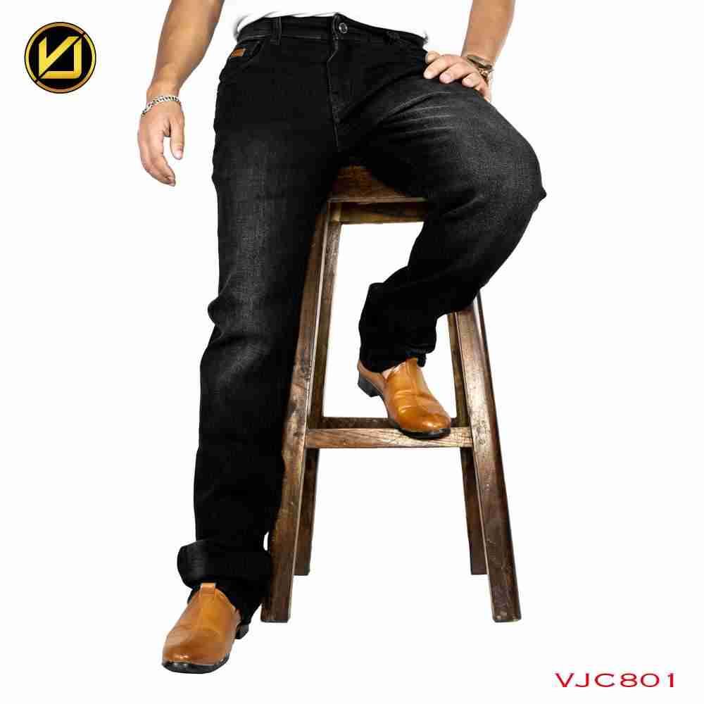 VIRJEANS (VJC801) Regular Fit Denim Jeans Pant For Men-Black Wash