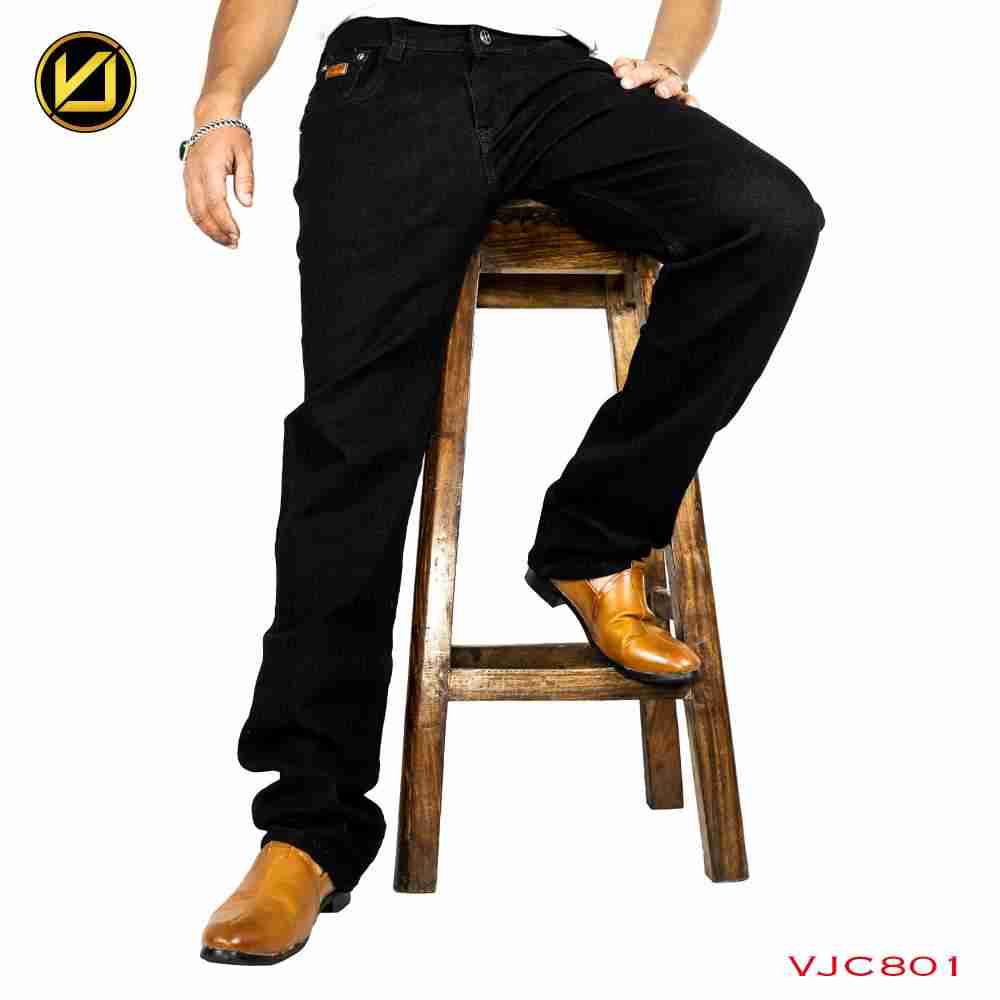 VIRJEANS (VJC801) Regular Fit Denim Jeans Pant For Men-Black Wash