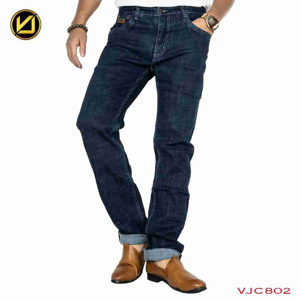 VIRJEANS (VJC802) Stretchable Denim Jeans Pant For Men - Plain Blue