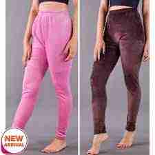 Combo Of 2 Winter Soft Velvet Fleece Leggings Sweatpants For Women By Arushi