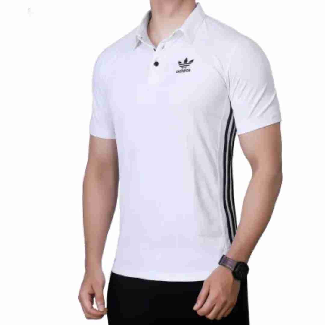 Men's Sport Regular Fit Solid Polo Neck T-shirt