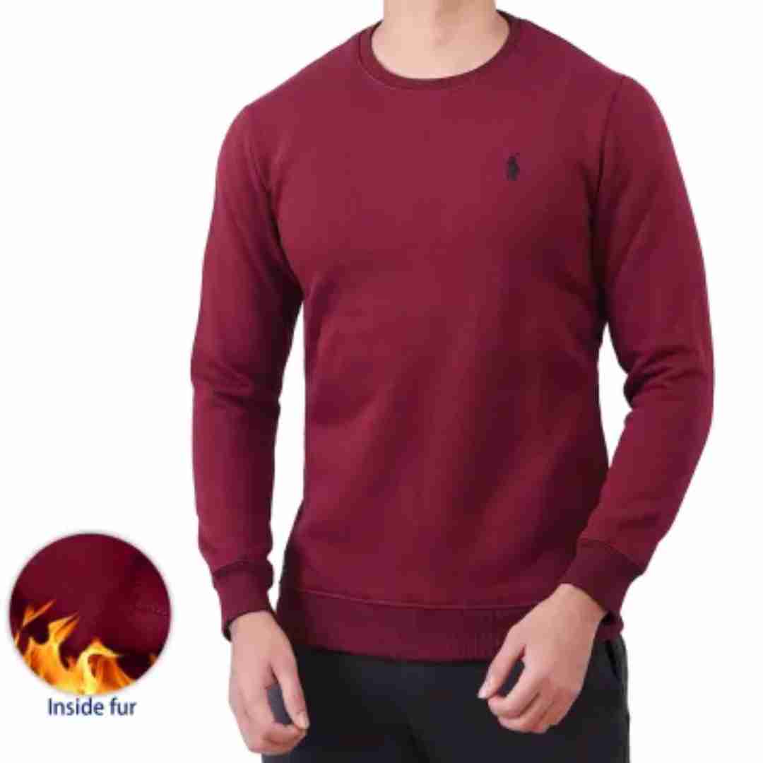 Round Neck Polo Sweatshirt