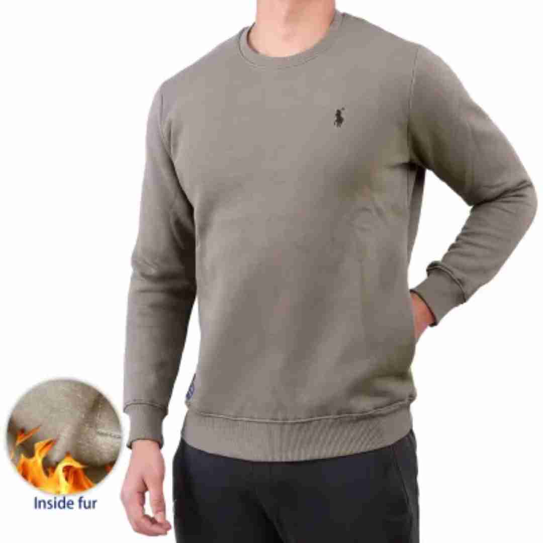 Round Neck Polo Sweatshirt