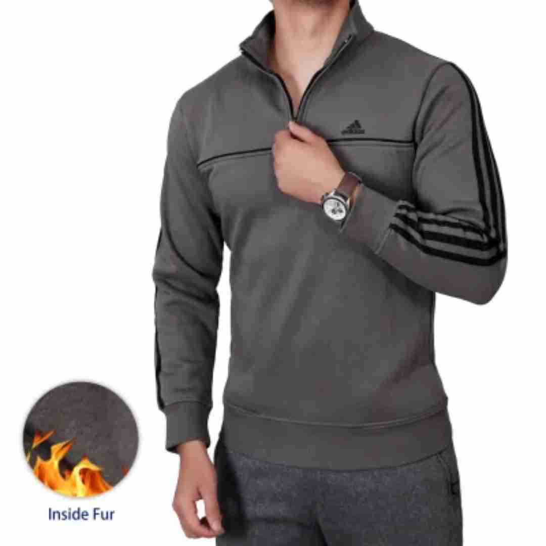 Round Neck Polo Sweatshirt