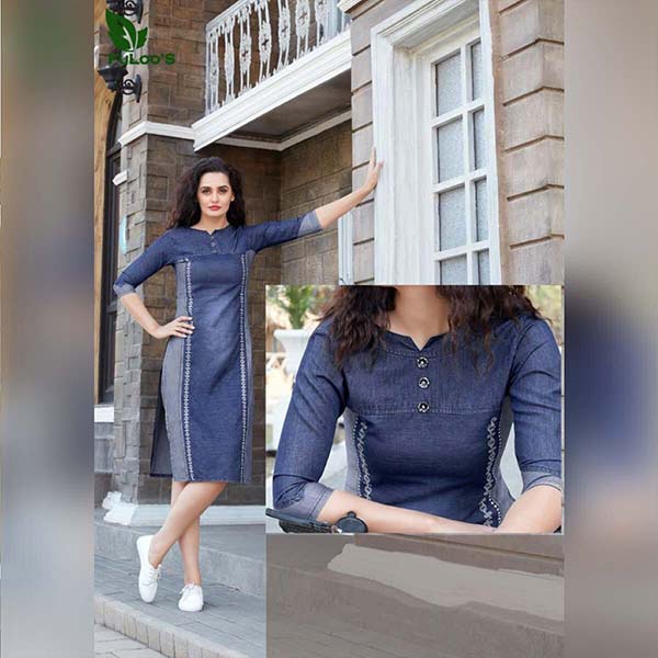 FuLoo's Slieecker Denim Western Kurti # 1023