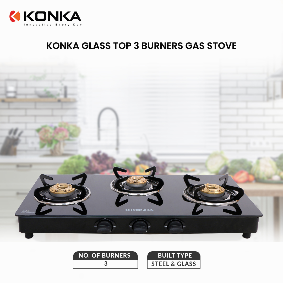 Konka Gas Stove 3 Burner (KPRISM)