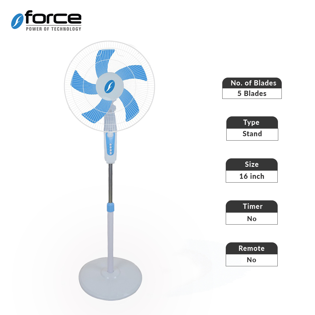 Force FS-40-A24-16" 16 Inch Stand Fan