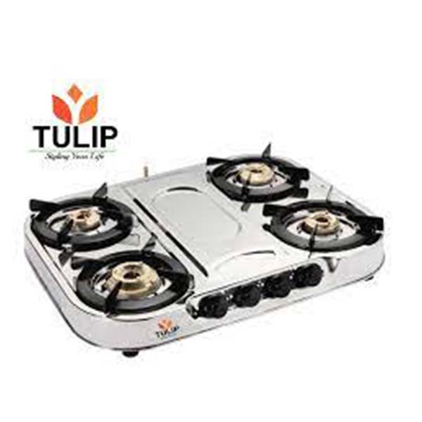 Tulip Gas Stove Oval-4BNR Decent(Non-Auto)