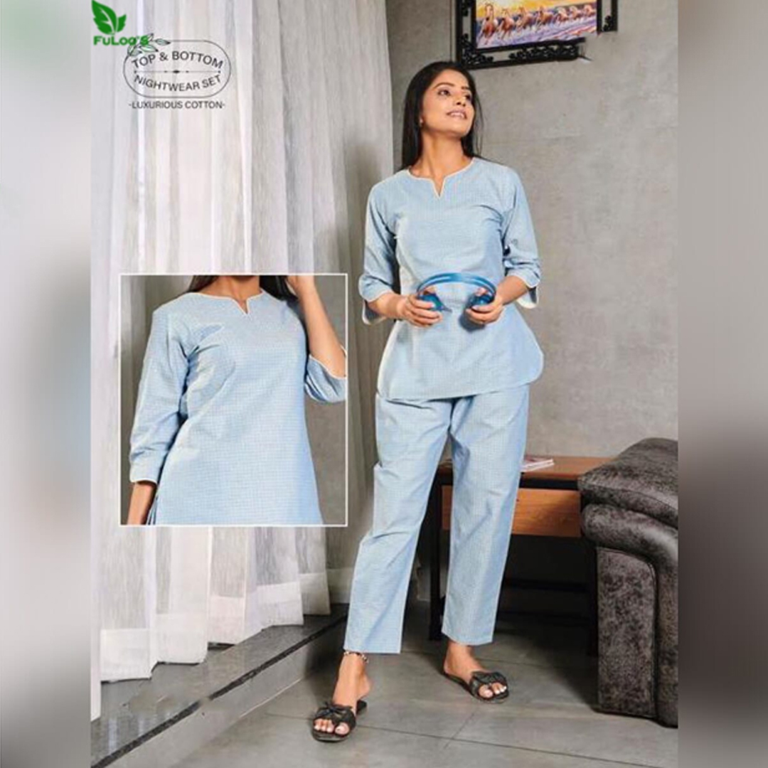 FuLoo's Nightwear / Loungewear in Pure Cotton for Women SW-04