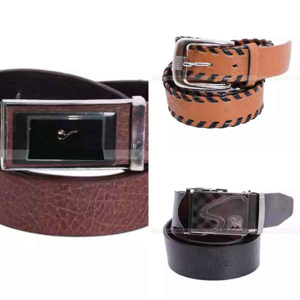 Set Of 3 Adult Men's Casual Faux Leather Belt Buckle Fashion Men Business Waist Strap Belts Accessories