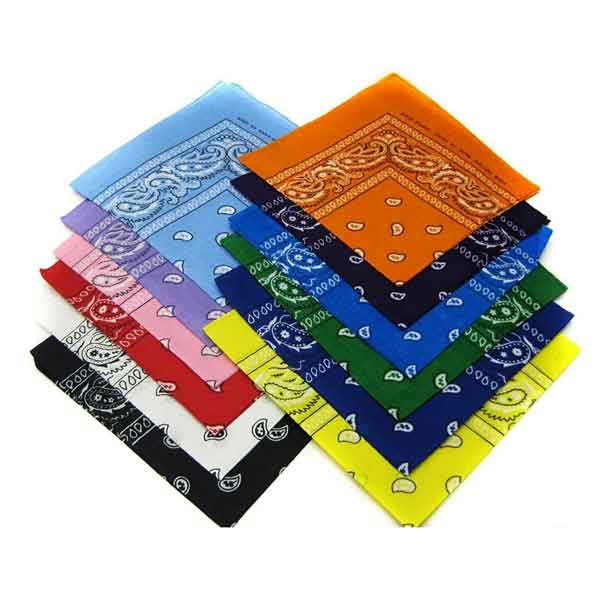 Bandana Cotton Mix Colors Of 12 Pack