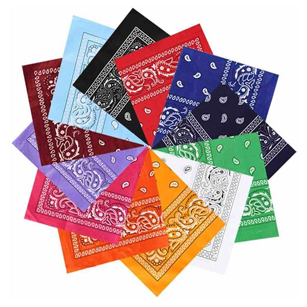 Bandana Cotton Mix Colors Of 12 Pack