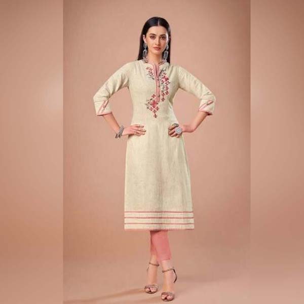 FuLoo's Rosy Designer Handloom South Cotton Kurti Only #111